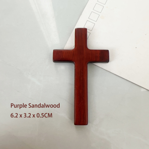 Timeless Faith Symbol for Optimism, Purpose & Abundant Opportunities Handcrafted Red Sandalwood Christian Cross (6.2×3.2×0.5cm)